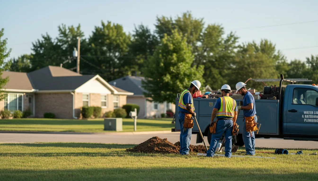 Residential water line and bathroom plumbing service in Sabin, MN